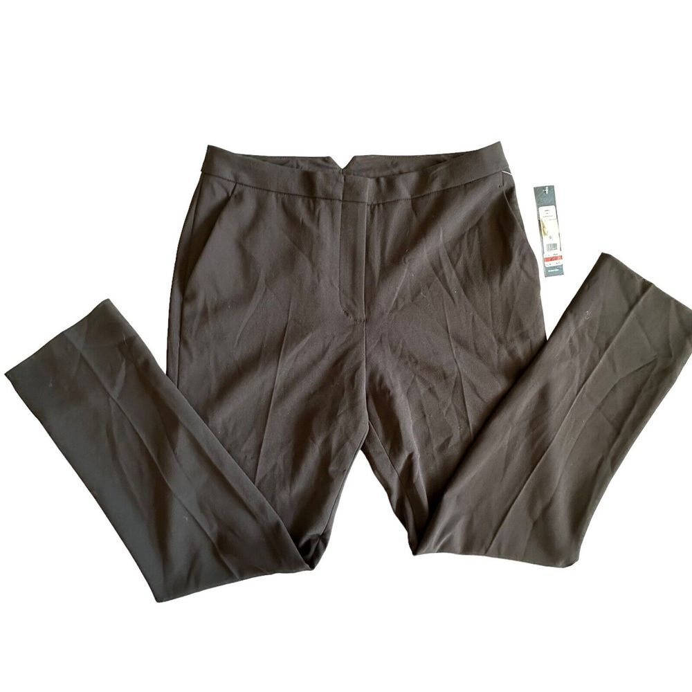 NWT BCBG MAXAZRIA Womens Black Straight‎ Leg Dress Pants Size 8